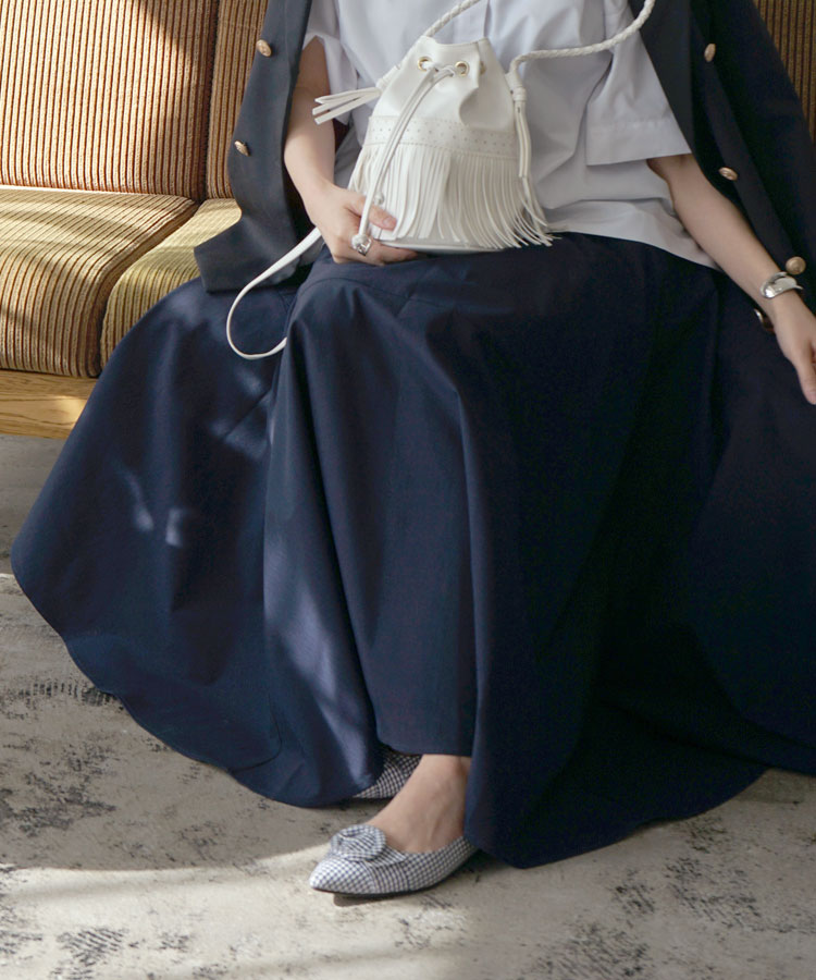 切替フレアスカート