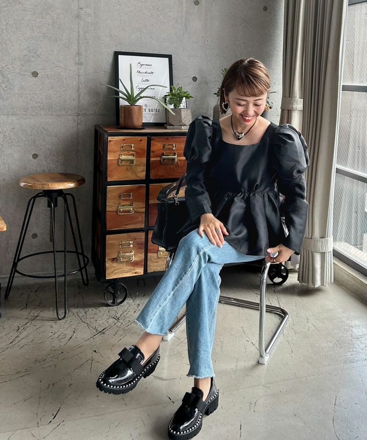 パールリボンローファー[C]