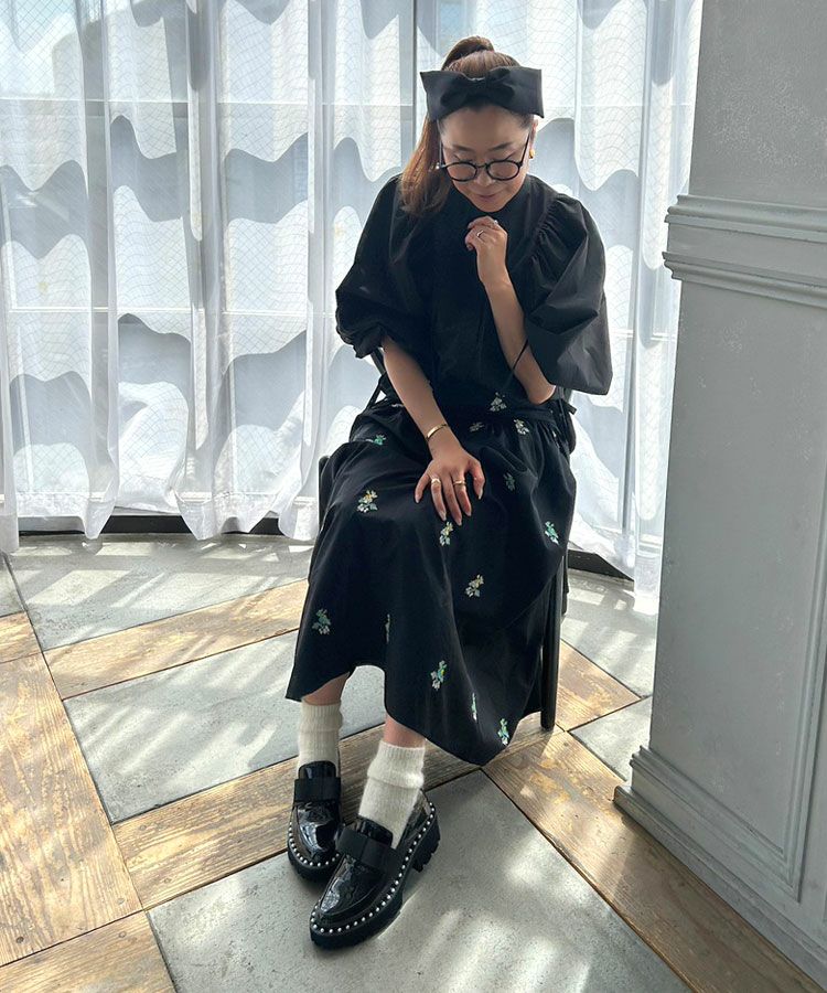 パールリボンローファー[C]