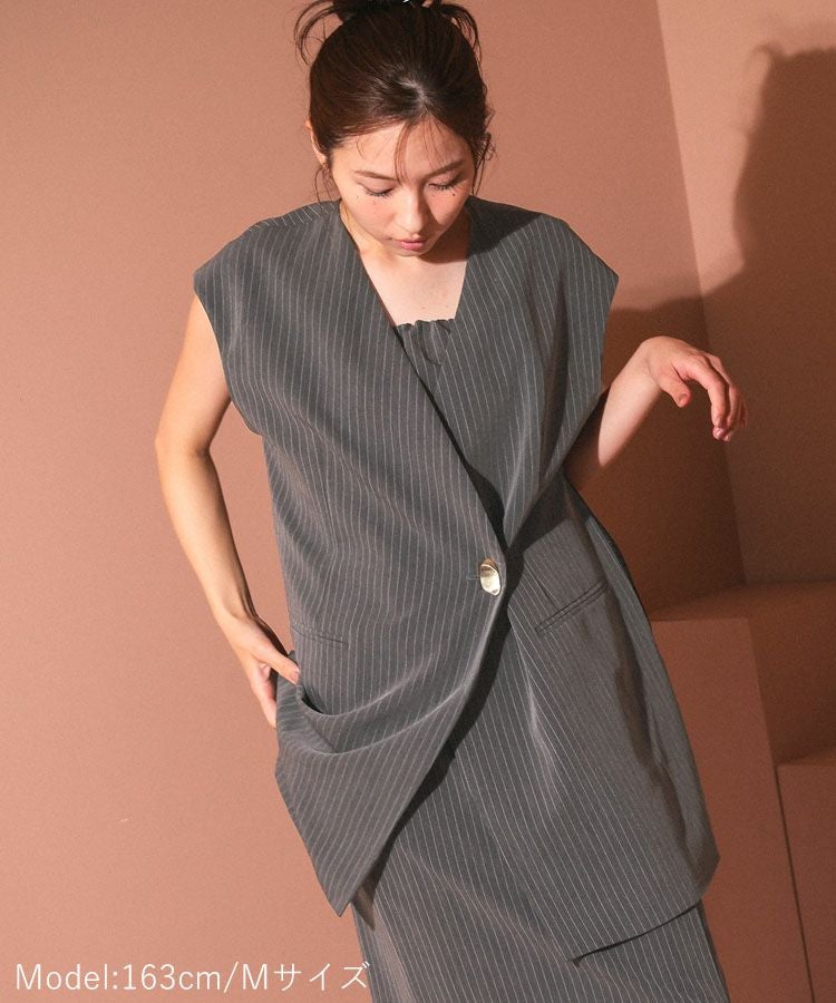back sheer gilet setup dress