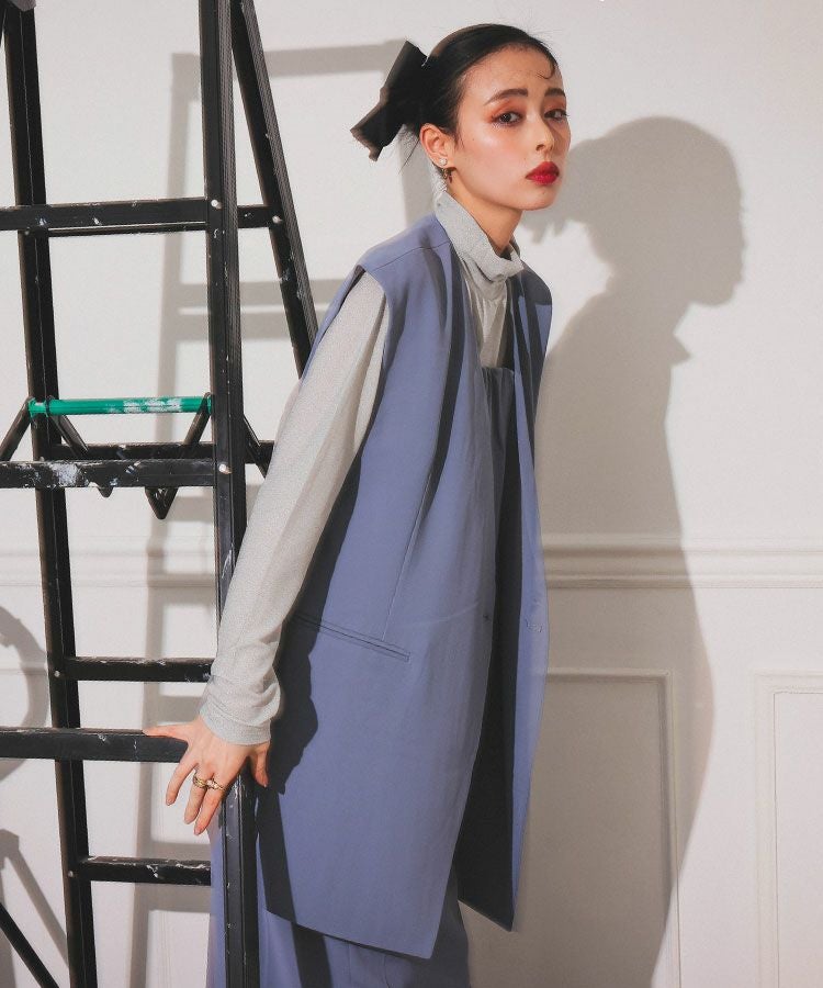 back sheer gilet setup dress