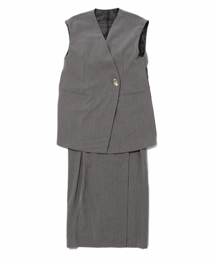 back sheer gilet setup dress