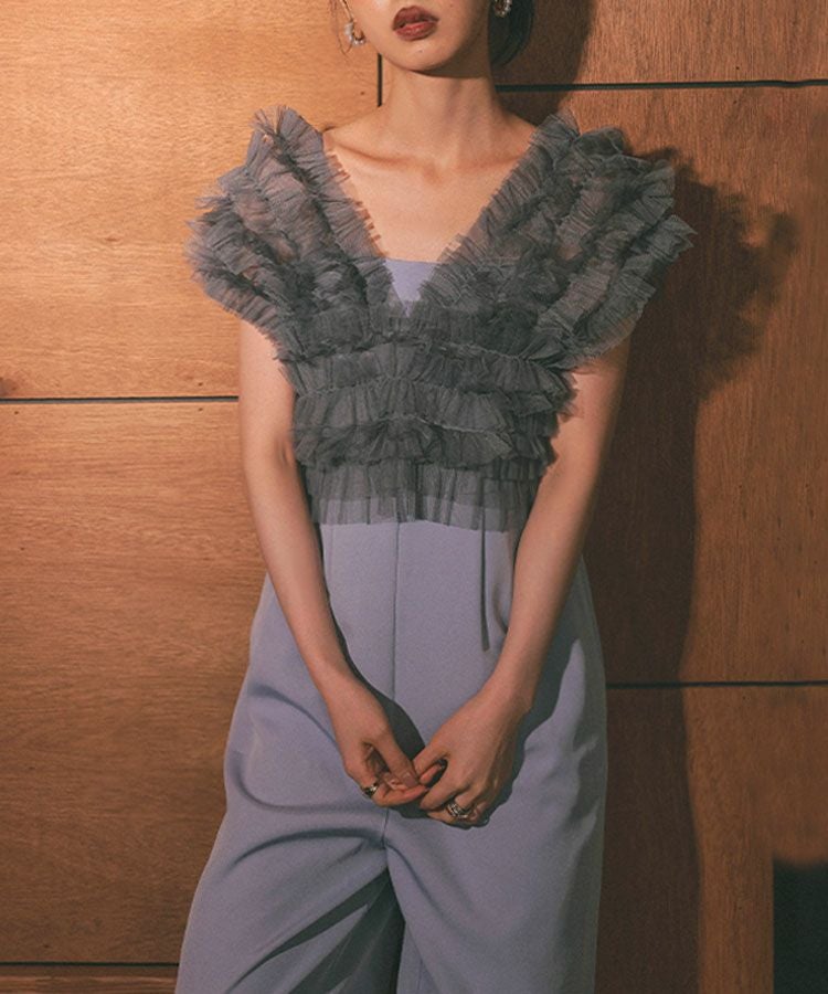 tulle vest all in one dress