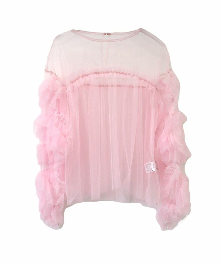ANDRESD decorative tulle tops ピンク decorative tulle tops