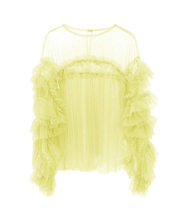 decorative tulle tops チュールトップス（イエロー） decorative tulle tops