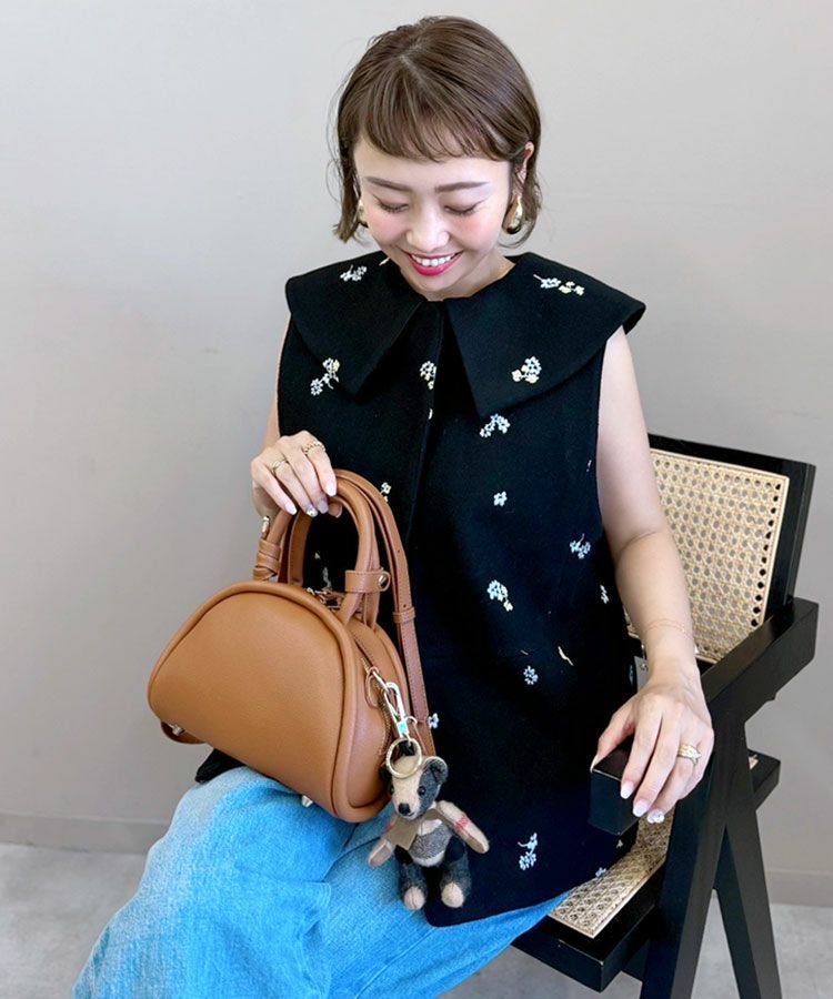 2wayレザーラウンドボストンBAG[C]