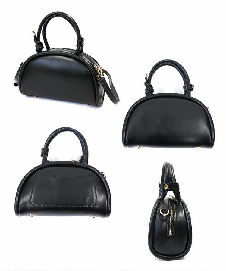 2wayレザーラウンドボストンBAG[C]