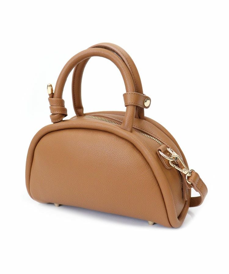 2wayレザーラウンドボストンBAG[C]