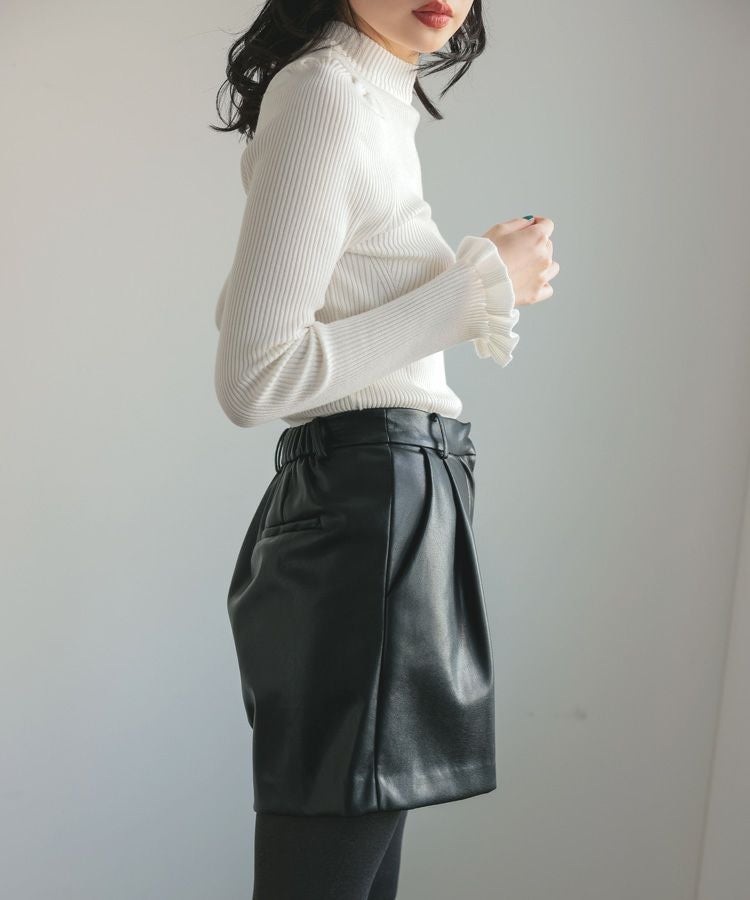 レザーショートパンツ メール便[8FS]