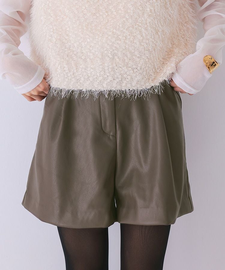 レザーショートパンツ メール便[8FS]
