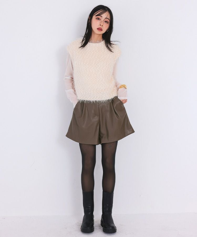 レザーショートパンツ メール便[8FS]