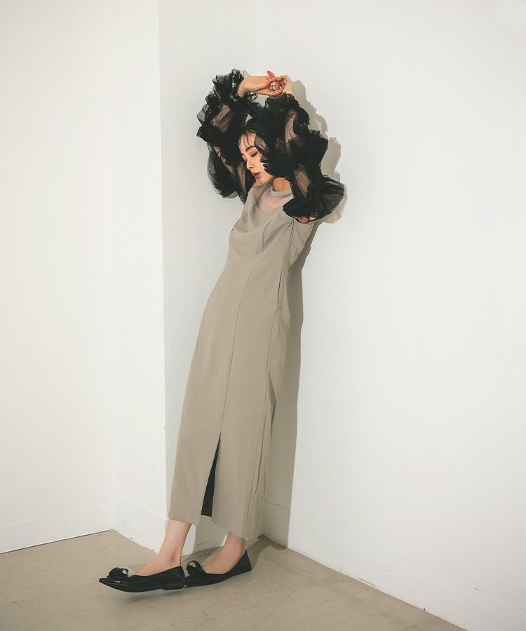 detached sleeve dress[8FS]