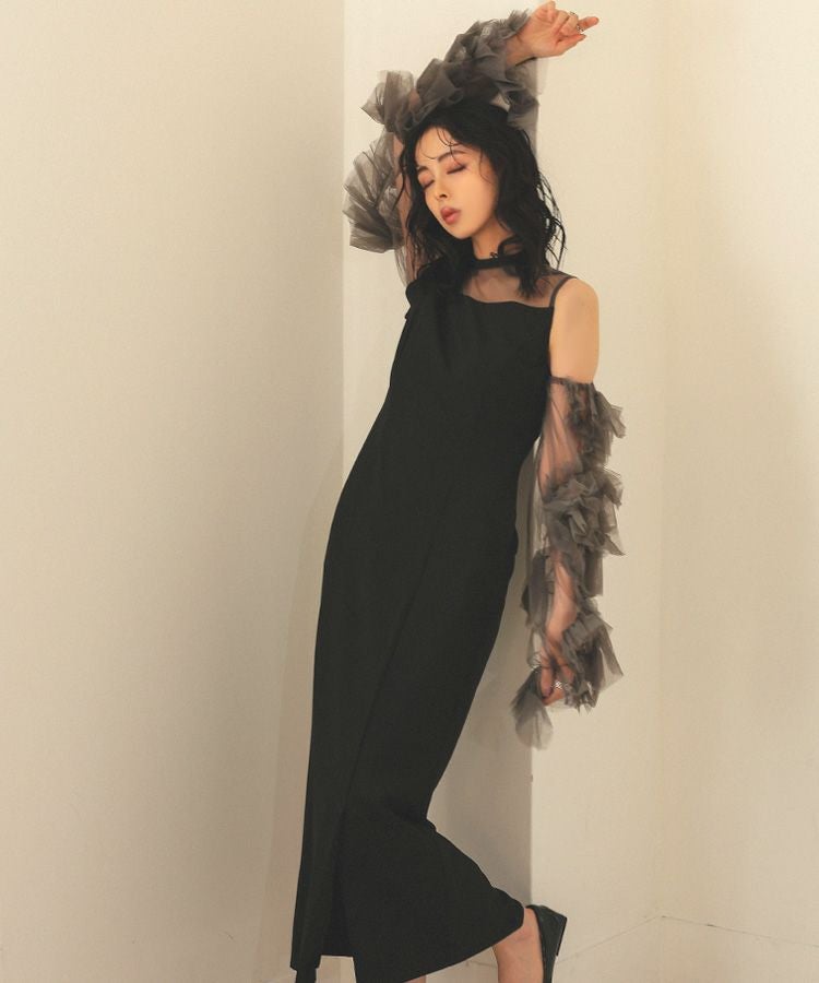 detached sleeve dress[8FS]