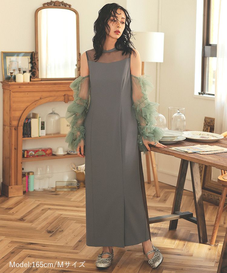 detached sleeve dress[8FS]