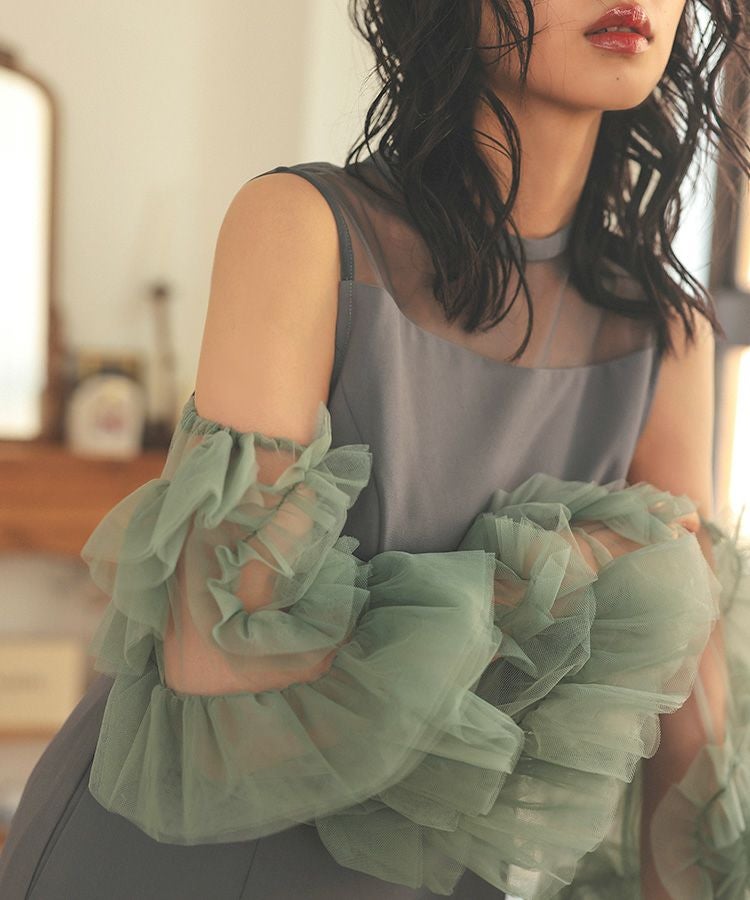 detached sleeve dress[8FS]