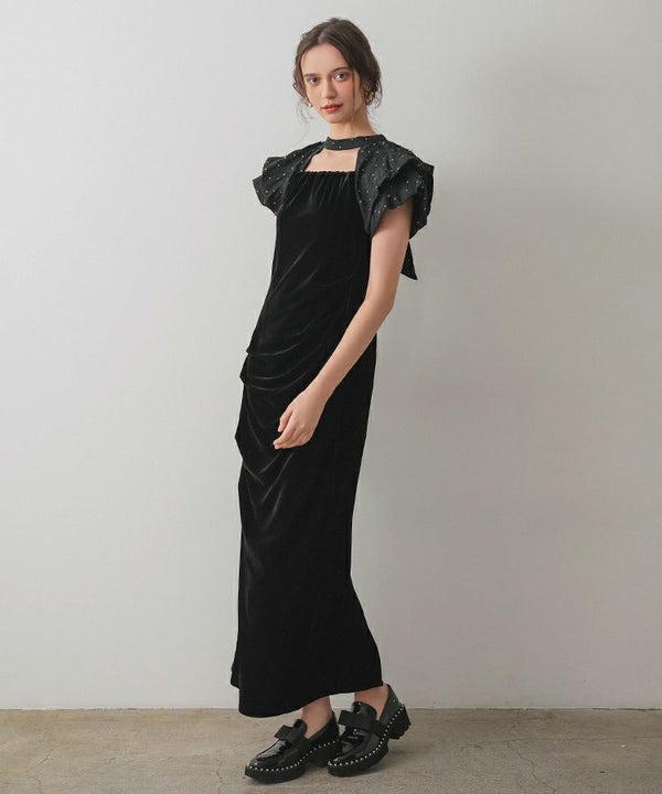 fringe glitter knot dress