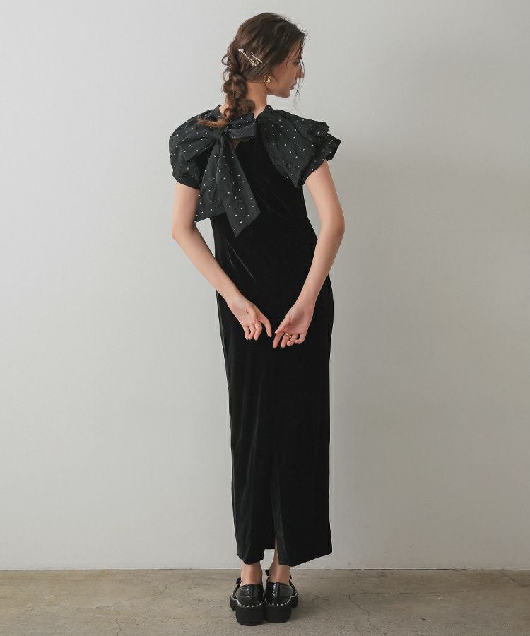 drape velour dress