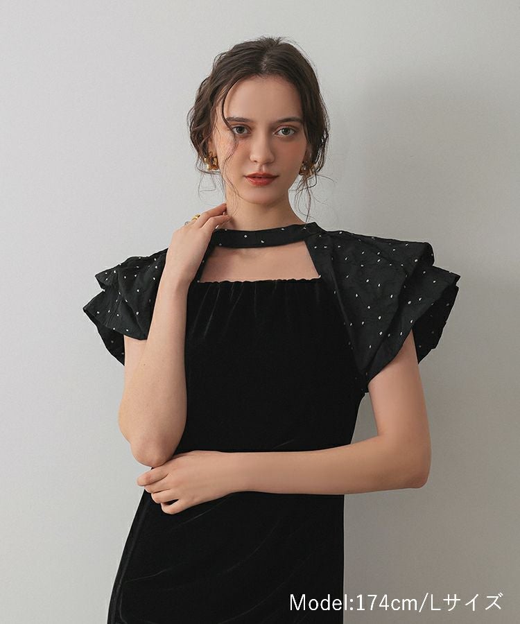 drape velour dress