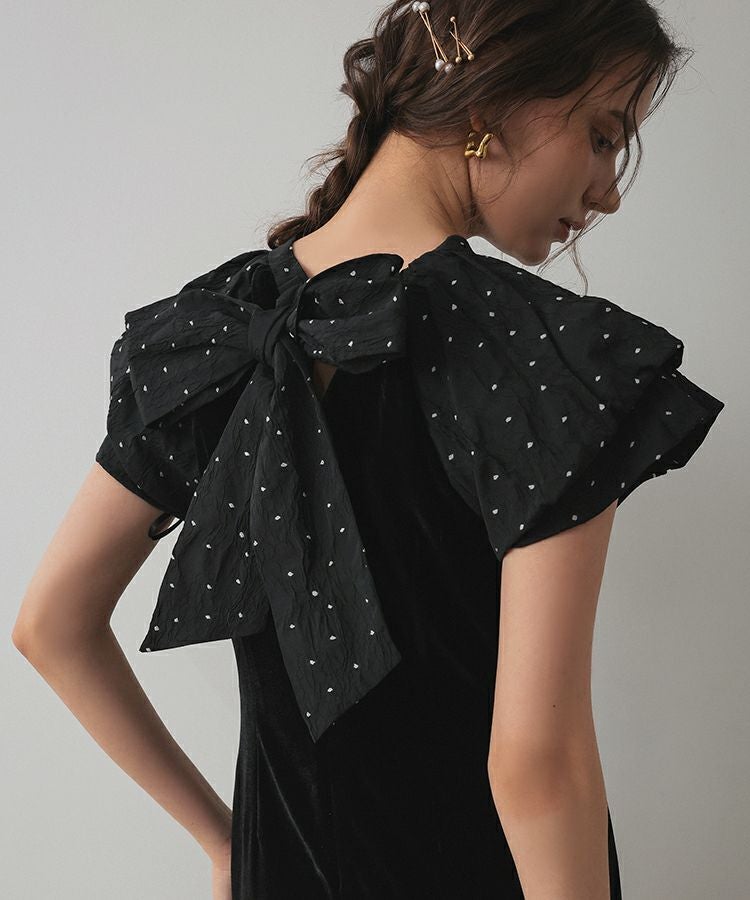 drape velour dress
