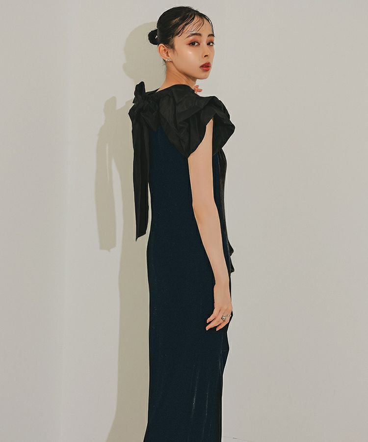 drape velour dress