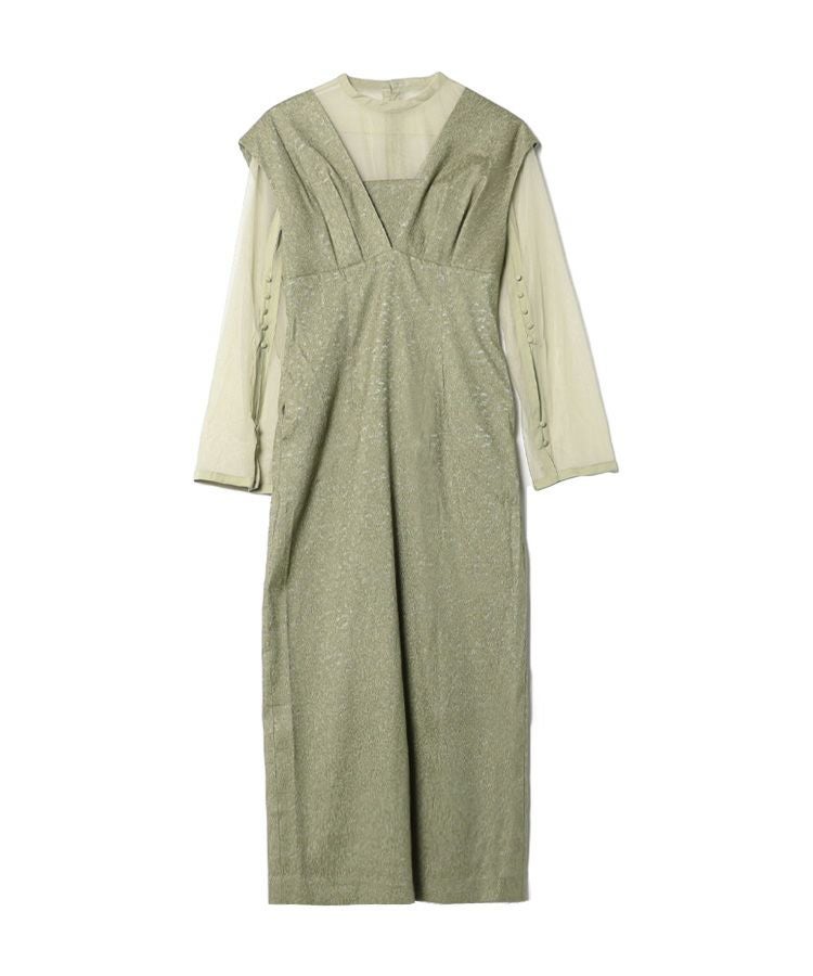 V line jacquard dress