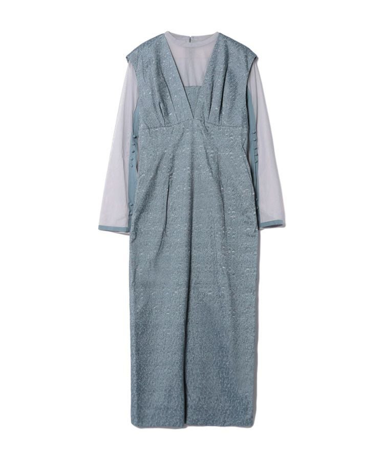V line jacquard dress