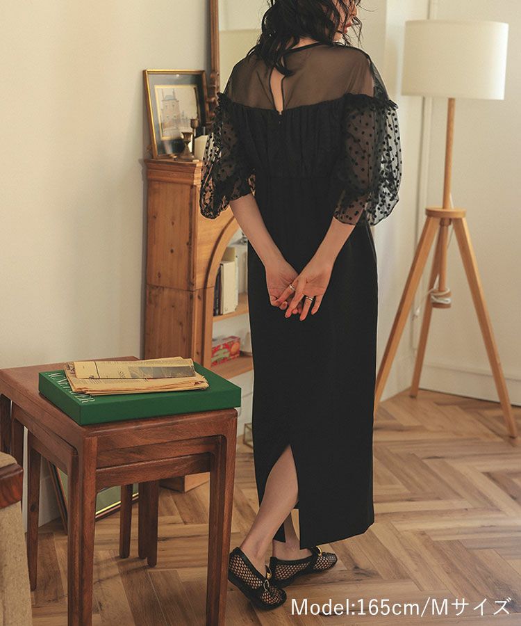 【ANDRESD】 flockydotonepiece flocky dot one piece