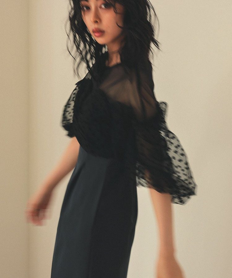 flocky dot one piece