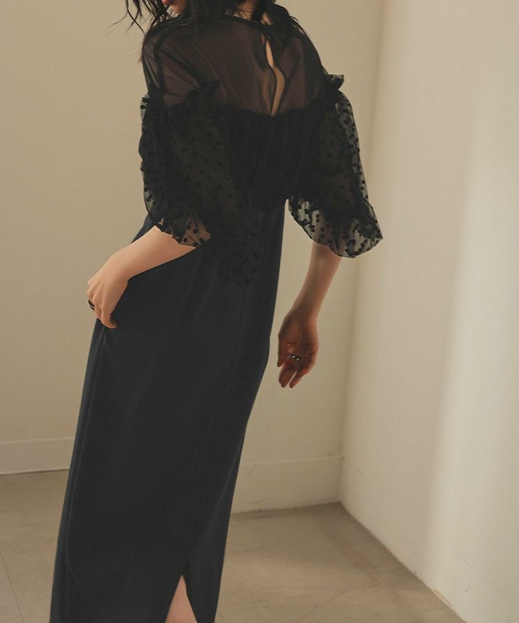 flocky dot one piece