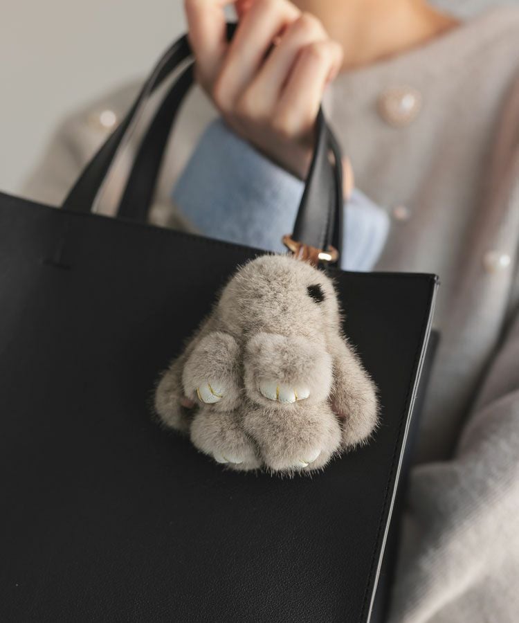未使用 ラシット SHOPPER2wayバッグ ナイロン うさぎチャーム付き russet（ラシット）の「USAGIチャーム【Goods】（チャーム）」 - WEAR