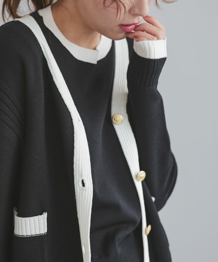 バイカラーアンサンブル ナチュラルビューティーベーシック NATURAL BEAUTY BASIC バイカラー