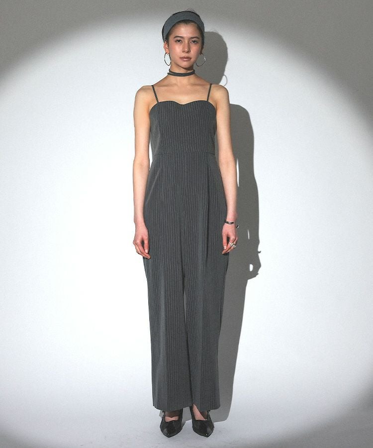 pinstripe all in one dress