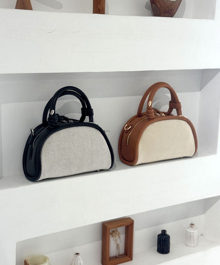 2wayキャンバスラウンドボストンBAG[C]