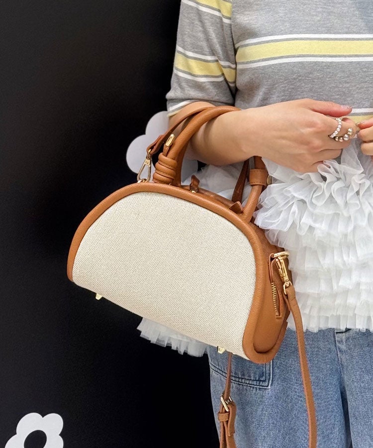 2wayキャンバスラウンドボストンBAG[C]