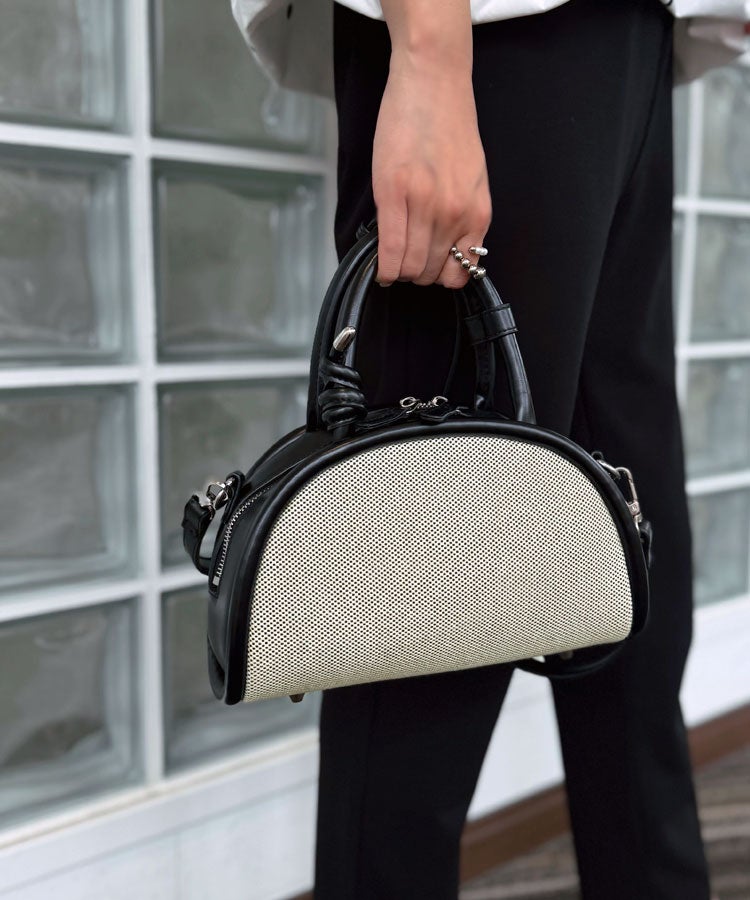 2wayキャンバスラウンドボストンBAG[C]