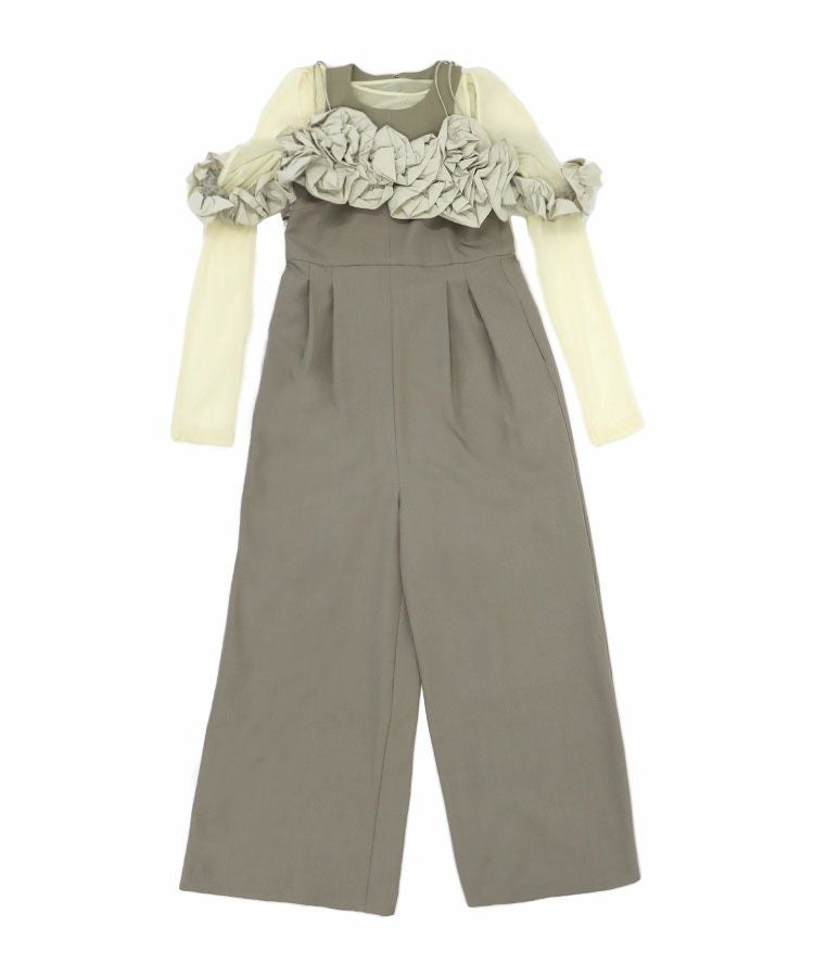 【新品未使用】 ANDRESD ruffled bustier pants ruffled bustier pants dress