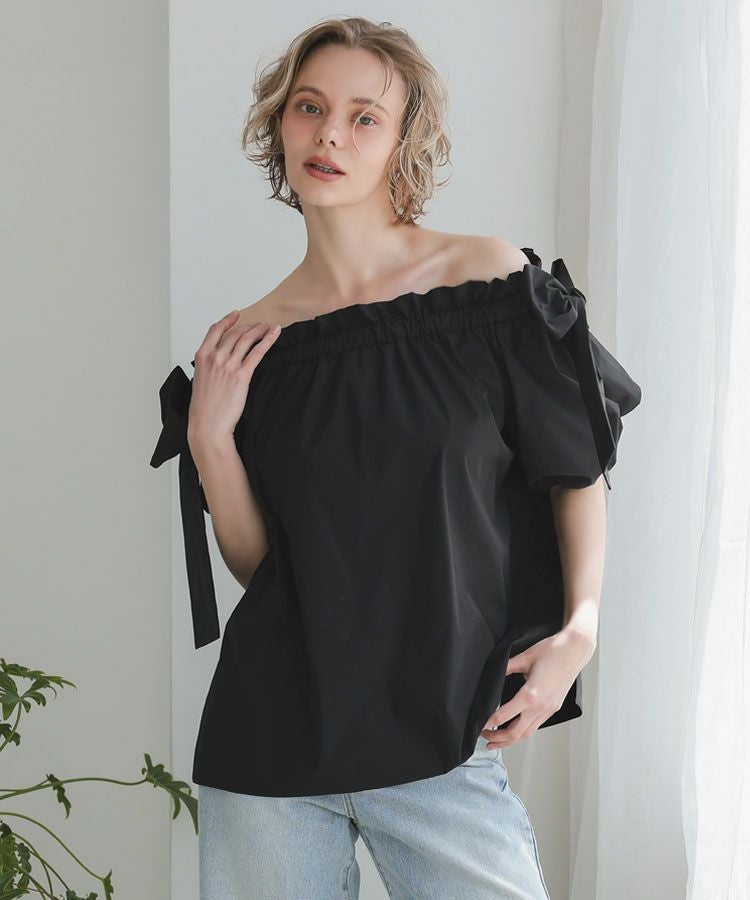 COEL ショルダーリボンブラウス　新品タグ付き ショルダーリボンブラウス | natural couture(ナチュラルクチュール