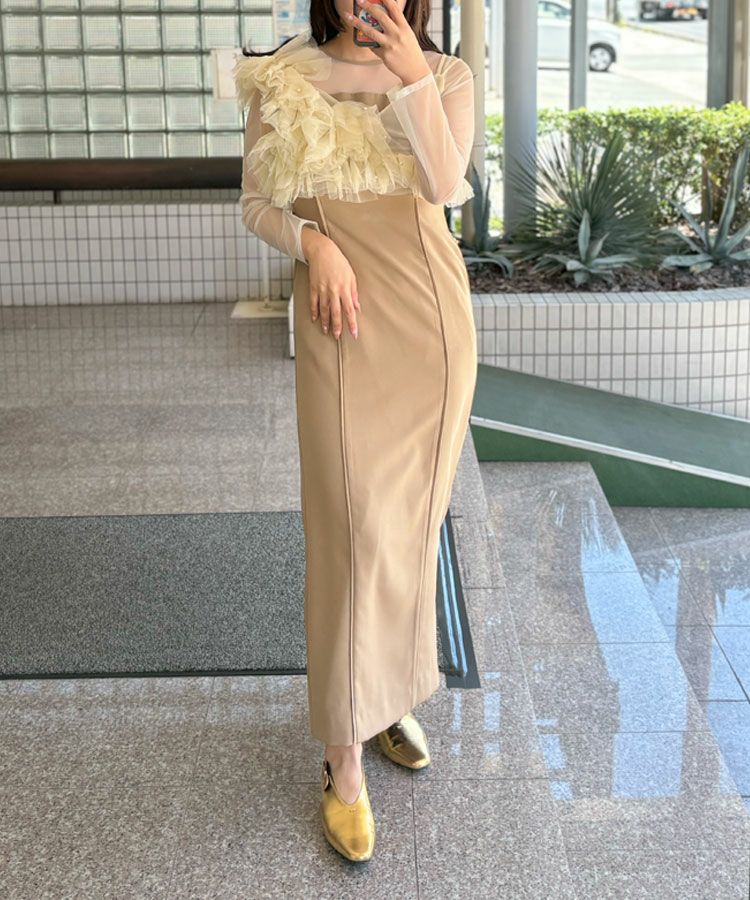 pearl bustier dress