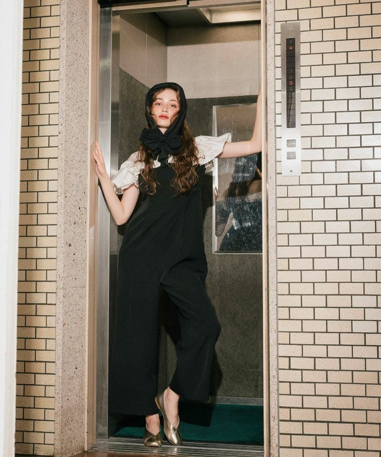ribbon frills pants dress