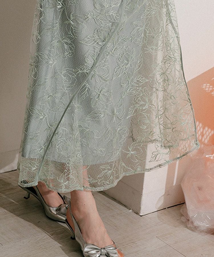 wave piping frare dress