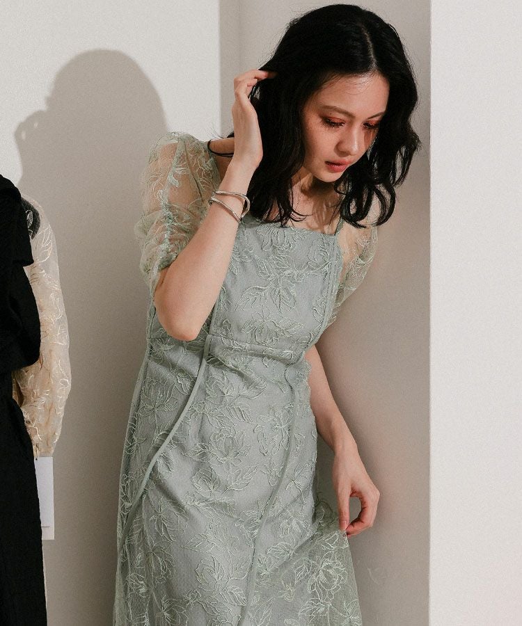 wave piping frare dress