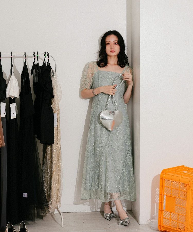 wave piping frare dress