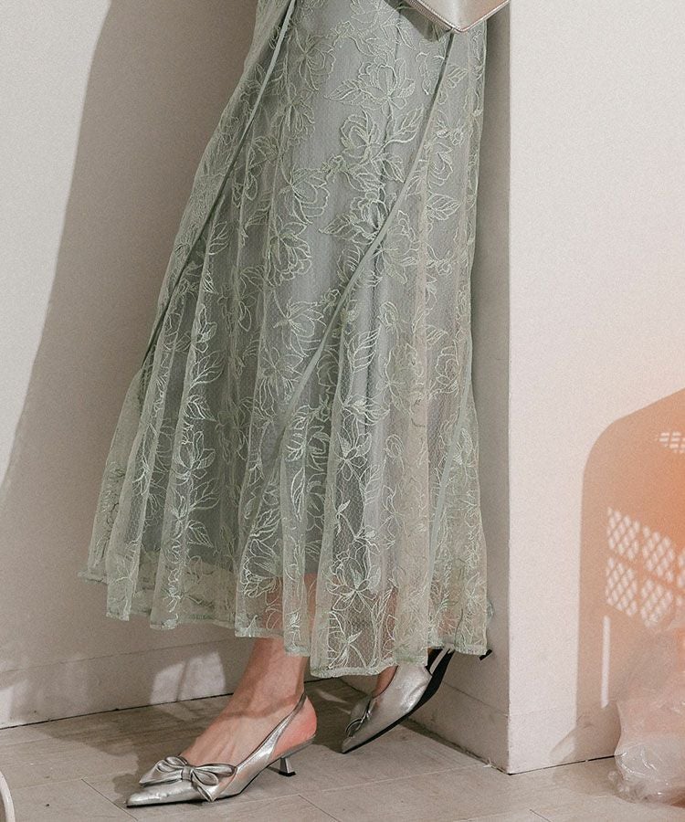wave piping frare dress