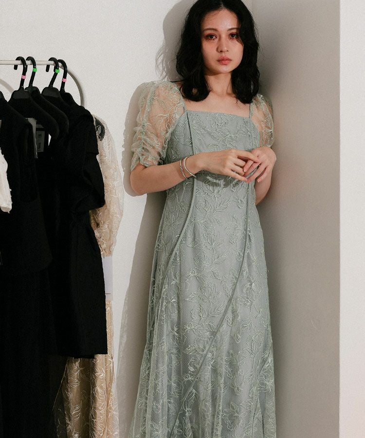 wave piping frare dress
