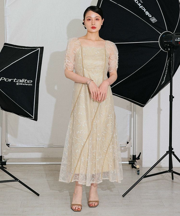 wave piping frare dress