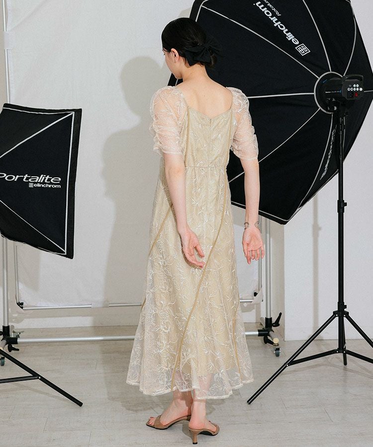 wave piping frare dress