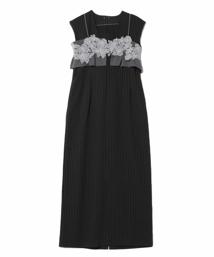 pinstripe sleeveless bustier dress[8FS]