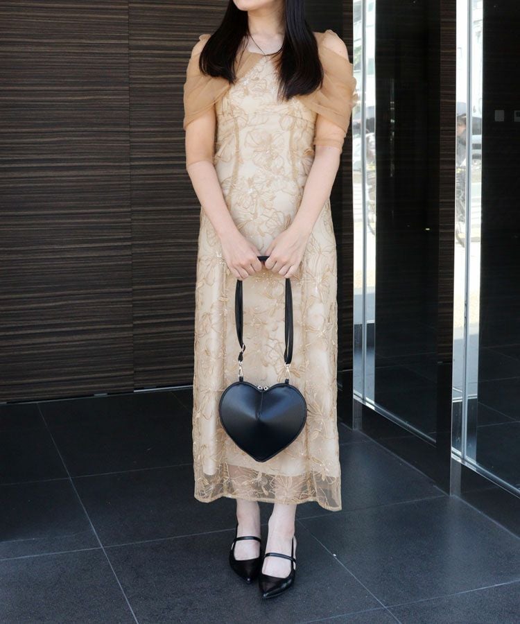 tulel drape spangle dress