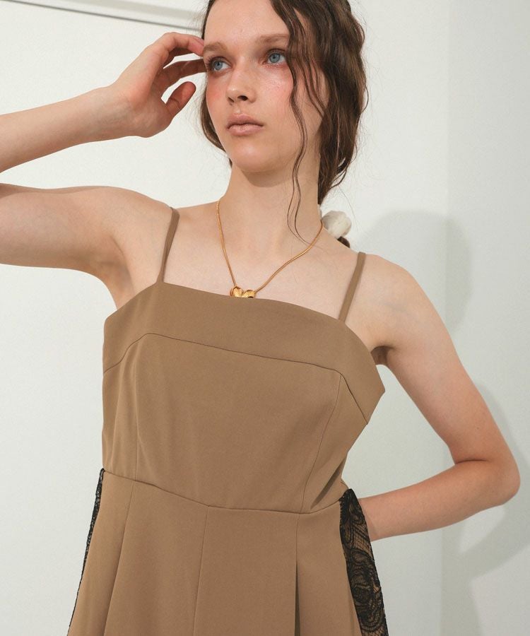 side lace all in one dress