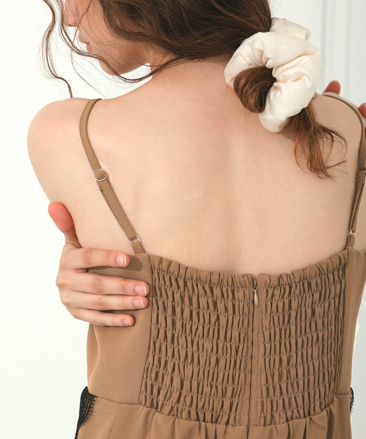 side lace all in one dress